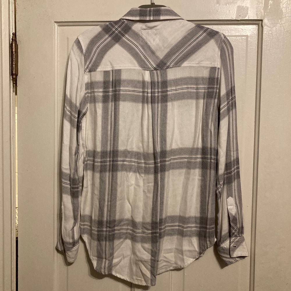 Rails Hunter Button Down In Ash Cinder Xs White B… - image 3